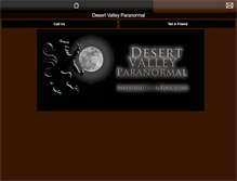 Tablet Screenshot of desertvalleyparanormal.com